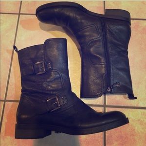 🌺Enzo Angiolini Biker Boots Blk Leather